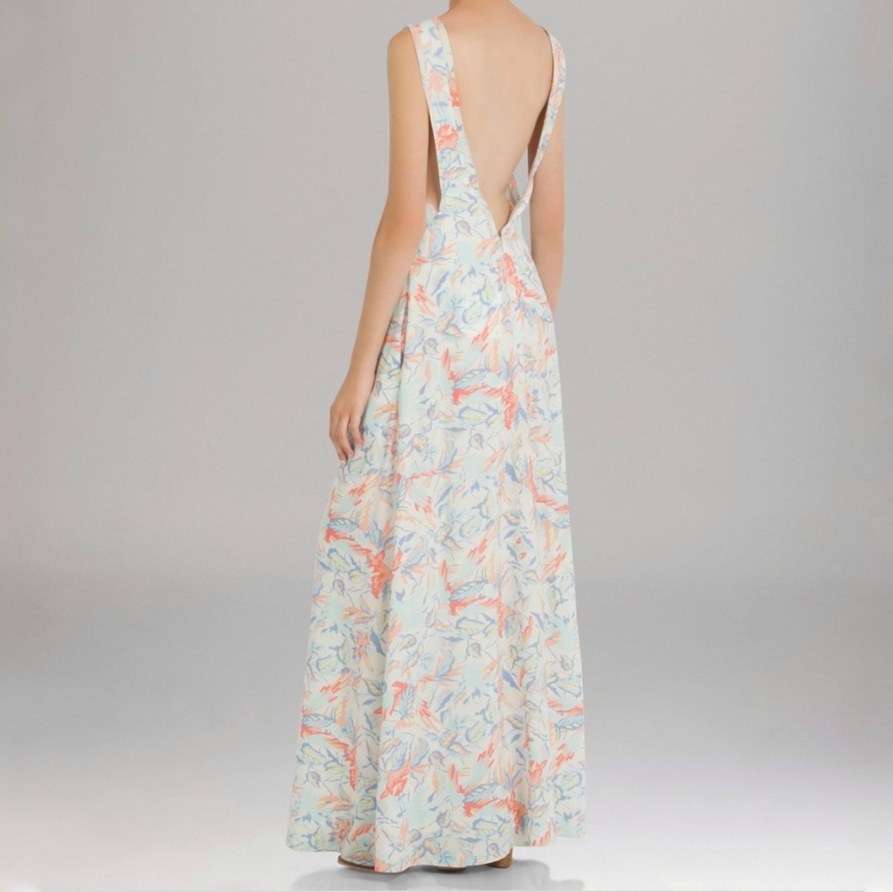 NWOT Maje White Floral Sleeveless Maxi Dress